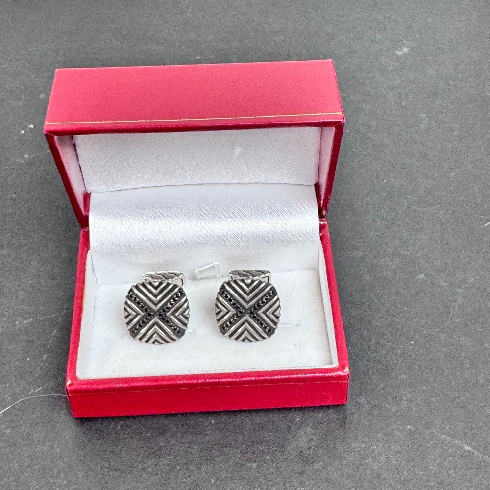 John Hardy Estate Chevron Sterling Cufflinks